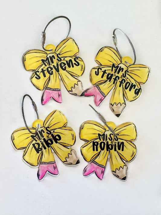 Teacher Pencil Bag Tag