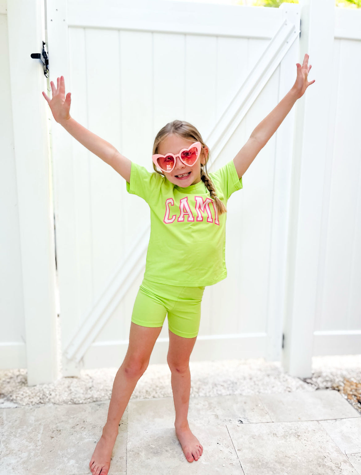 Personalized Girls Biker Short Set