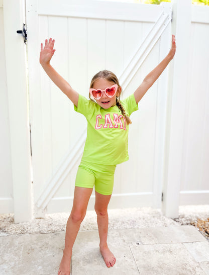 Personalized Girls Biker Short Set