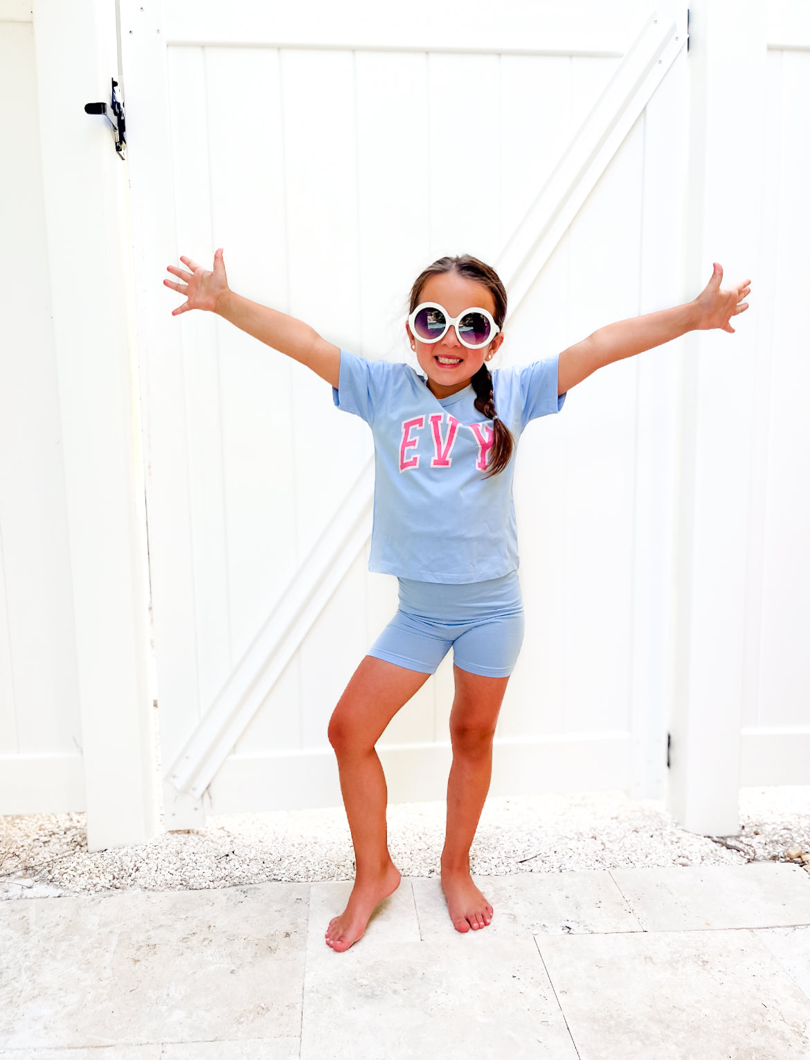 Personalized Girls Biker Short Set
