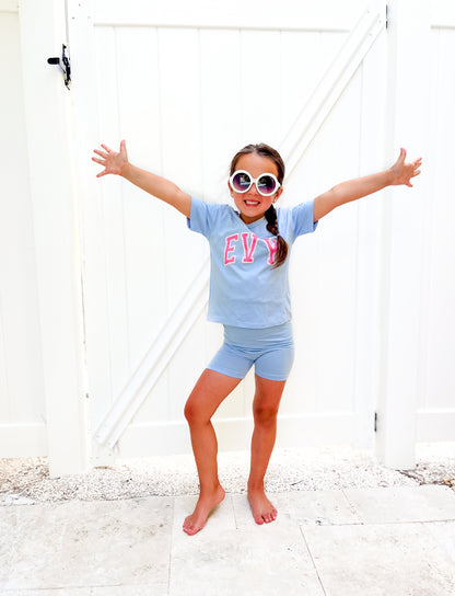 Personalized Girls Biker Short Set