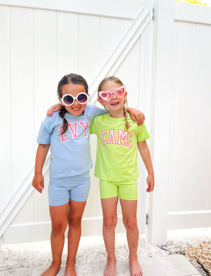 Personalized Girls Biker Short Set