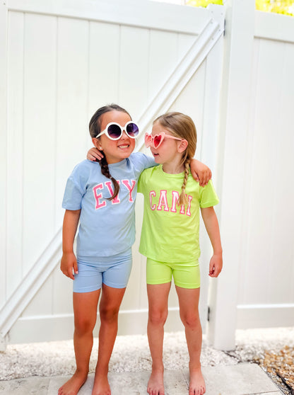 Personalized Girls Biker Short Set