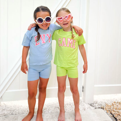 Personalized Girls Biker Short Set