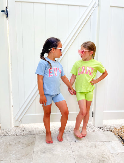 Personalized Girls Biker Short Set