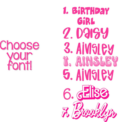 Personalized Barbie Inspired One Piece Swim Suit