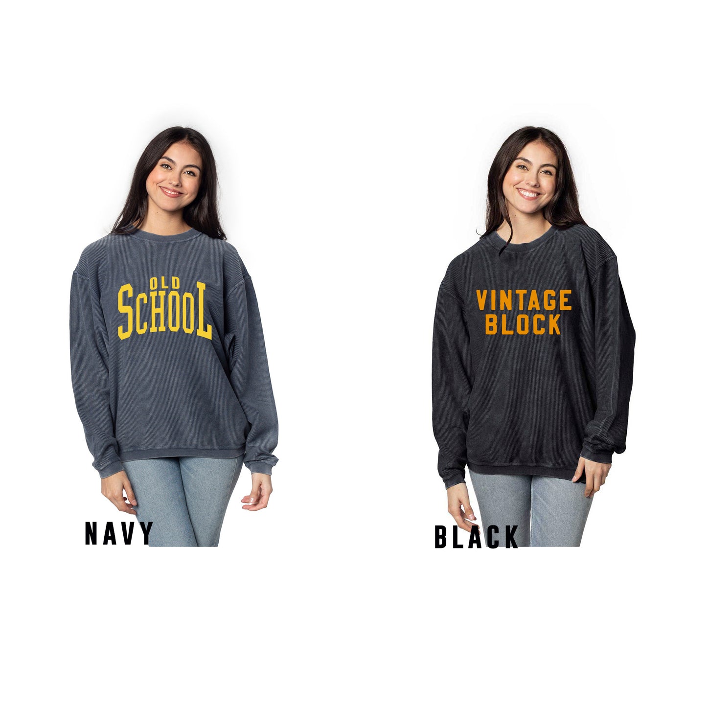 Custom Corded Crewneck Sweatshirt