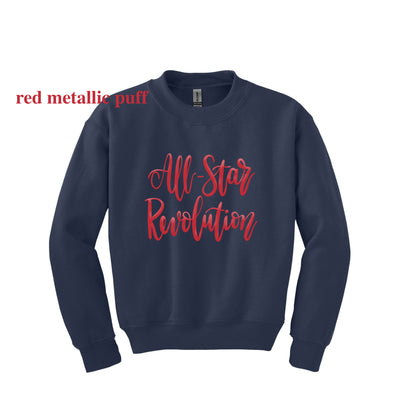All Star Revolution Handlettered PuffCrewneck Sweatshirt