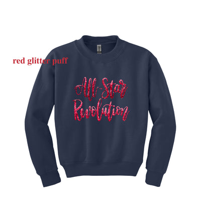 All Star Revolution Handlettered PuffCrewneck Sweatshirt