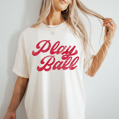 Women's Play Ball Graphic Tee