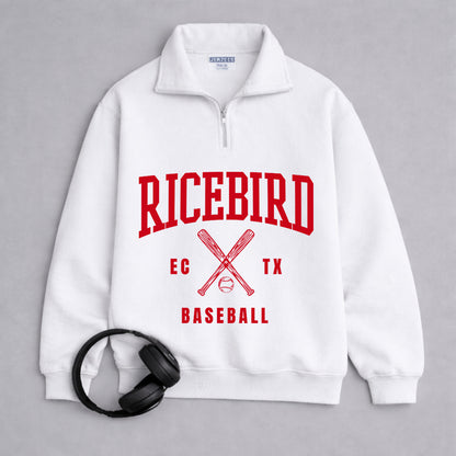 Ricebird Baseball EC TX Graphic Sweatshirt, Quarter Zip or T-Shirt