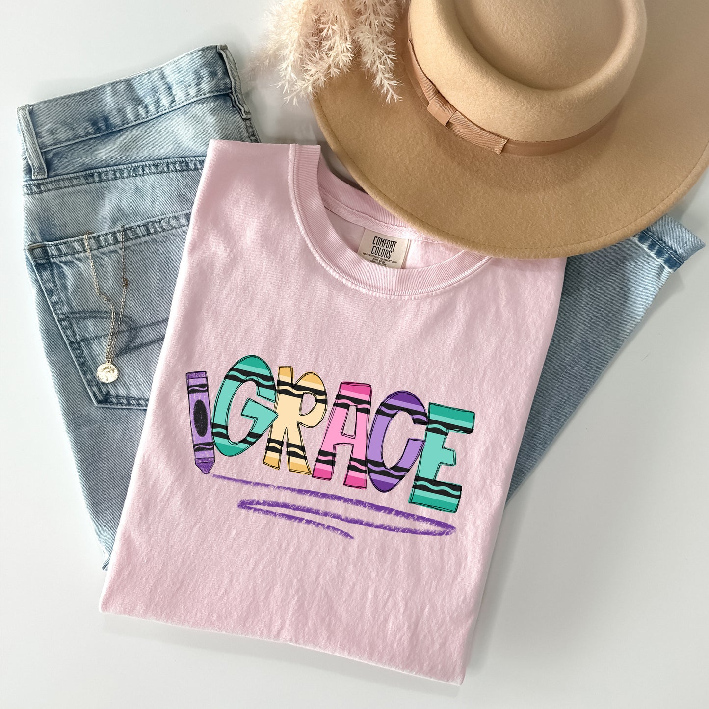 Crayon Name Tshirt