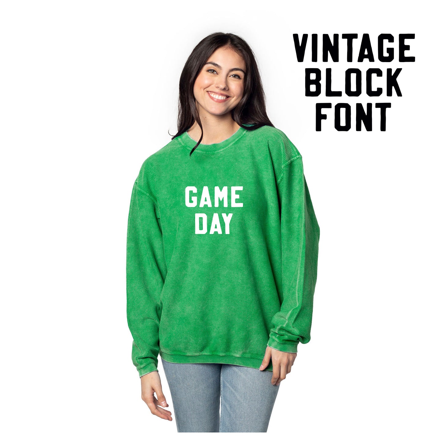 Custom Corded Crewneck Sweatshirt