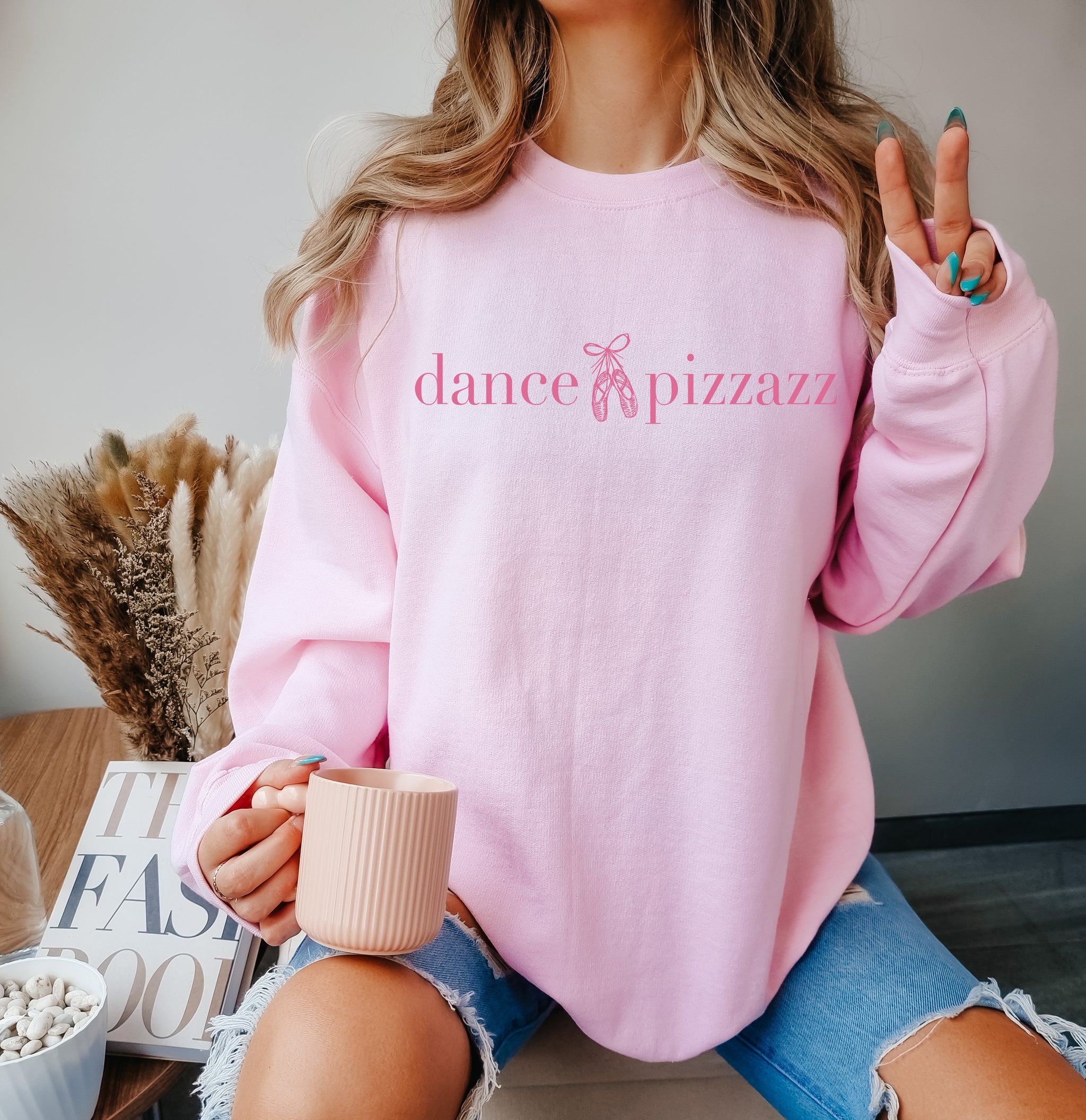 Dance Pizzazz - Pale Pink Crewneck Sweatshirt - Youth & Adult