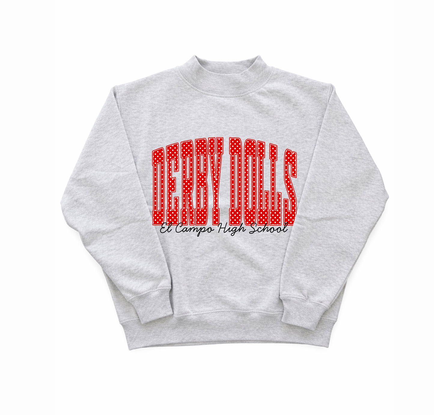 Derby Dolls Polka Dot Mock Neck, Sweatshirt or Tshirt
