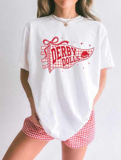 Derby Dolls Banner Mock Neck, Sweatshirt or Tshirt