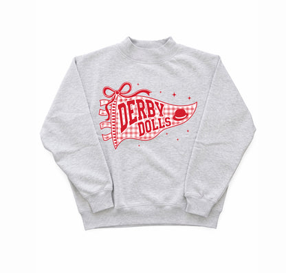 Derby Dolls Banner Mock Neck, Sweatshirt or Tshirt