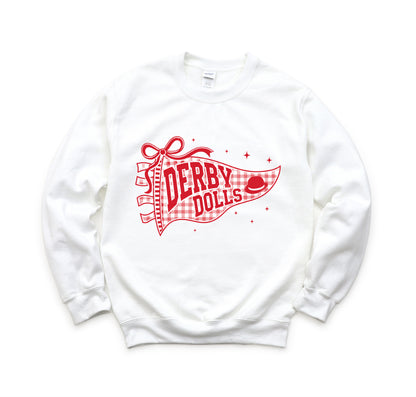 Derby Dolls Banner Mock Neck, Sweatshirt or Tshirt