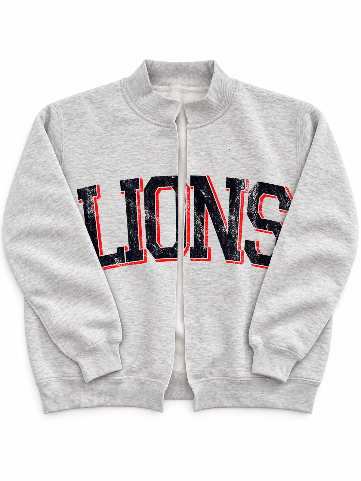 Custom Mock Neck Sweatshirt Cardigan