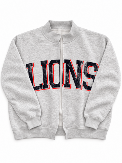 Custom Mock Neck Sweatshirt Cardigan