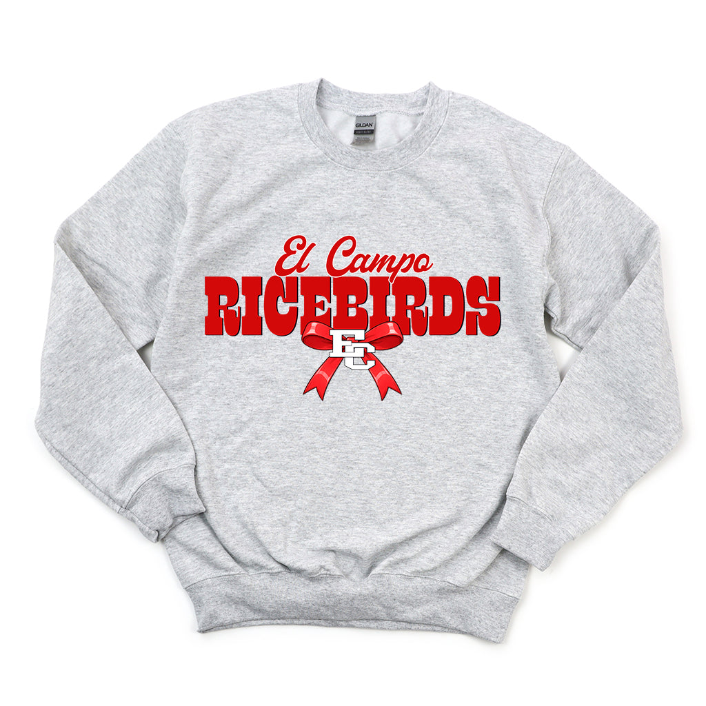 El Campo Ricebirds Bow Graphic Sweatshirt or T-Shirt
