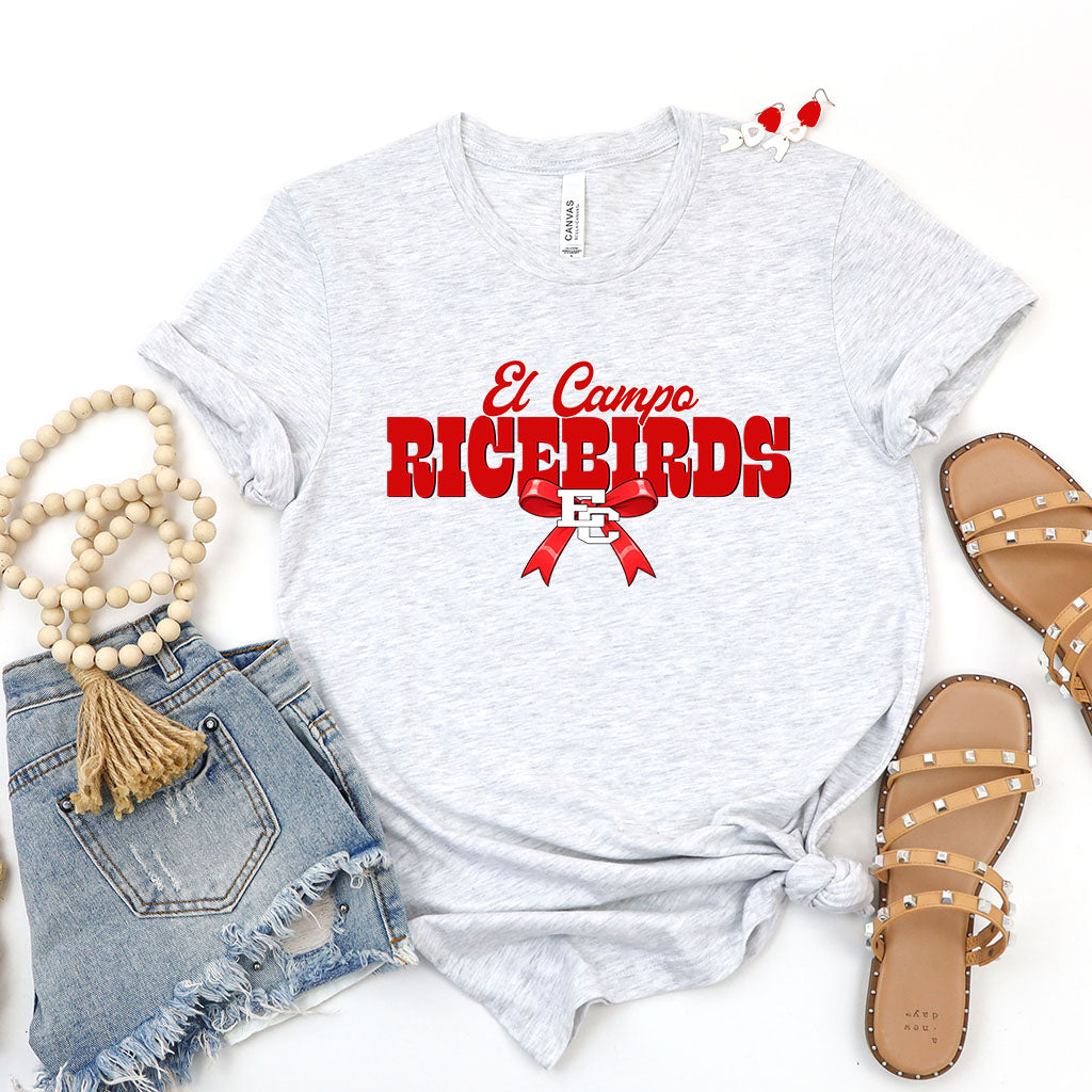 El Campo Ricebirds Bow Graphic Sweatshirt or T-Shirt