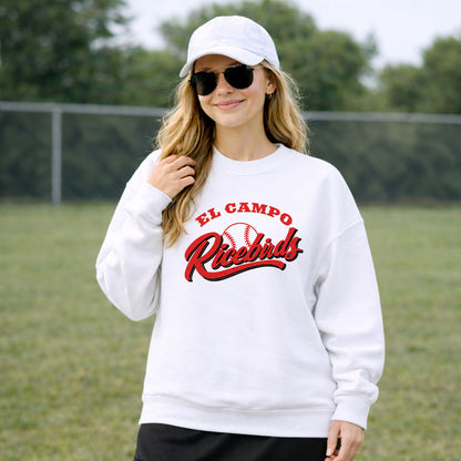 El Campo Ricebirds Script Baseball Sweatshirt or T-shirt