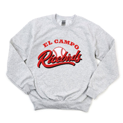 El Campo Ricebirds Script Baseball Sweatshirt or T-shirt