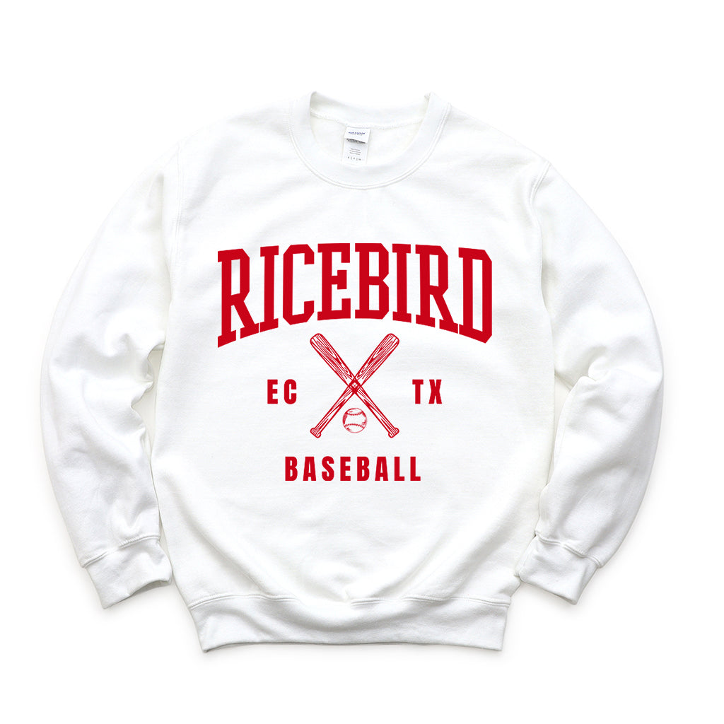 Ricebird Baseball EC TX Graphic Sweatshirt, Quarter Zip or T-Shirt