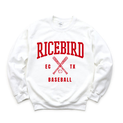 Ricebird Baseball EC TX Graphic Sweatshirt, Quarter Zip or T-Shirt