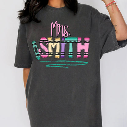 Teacher Crayon Tee