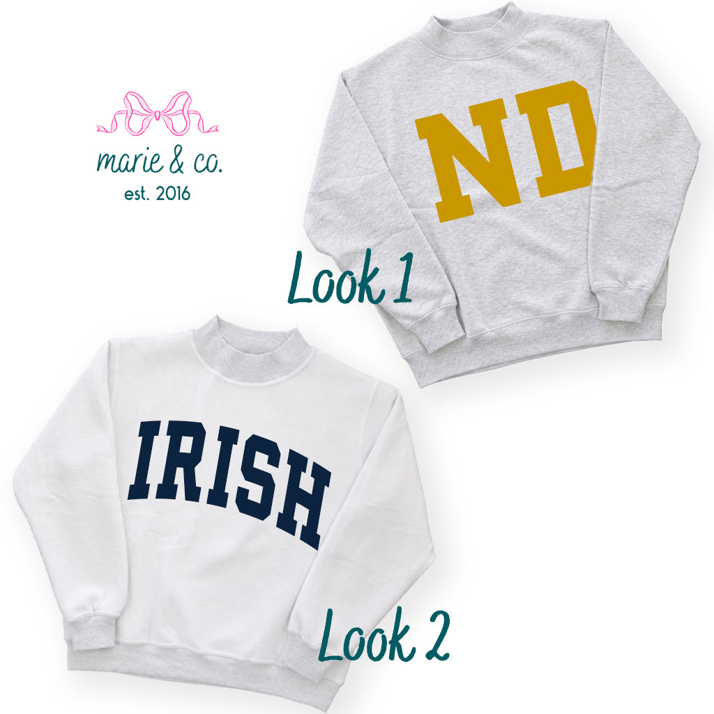 Custom Printed Reversible Mock Neck Fleece Sweatshirt