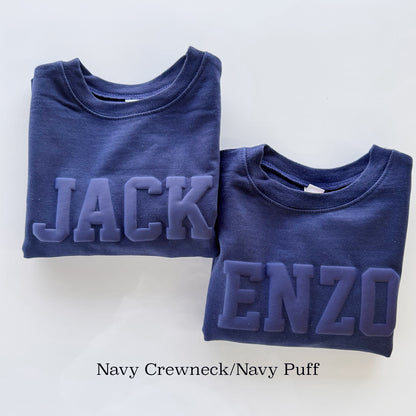 Custom Kids Puff Name Sweatshirt
