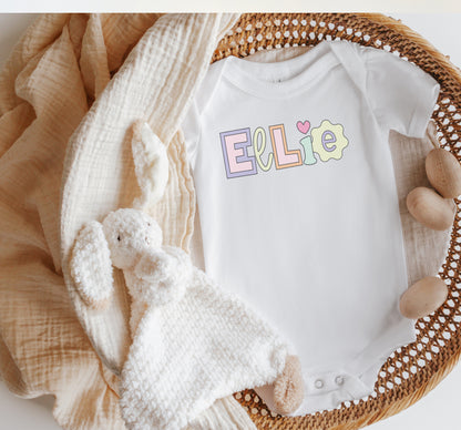 Bright Retro Alpha Name Top