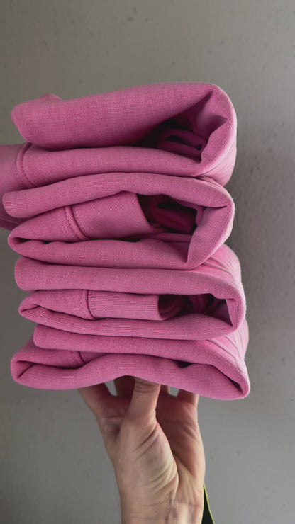 Girls Bubble Gum Pink Puff Fleece Sweatshirt