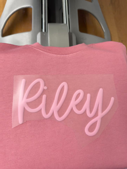 Girls Mauve Puff Fleece Sweatshirt