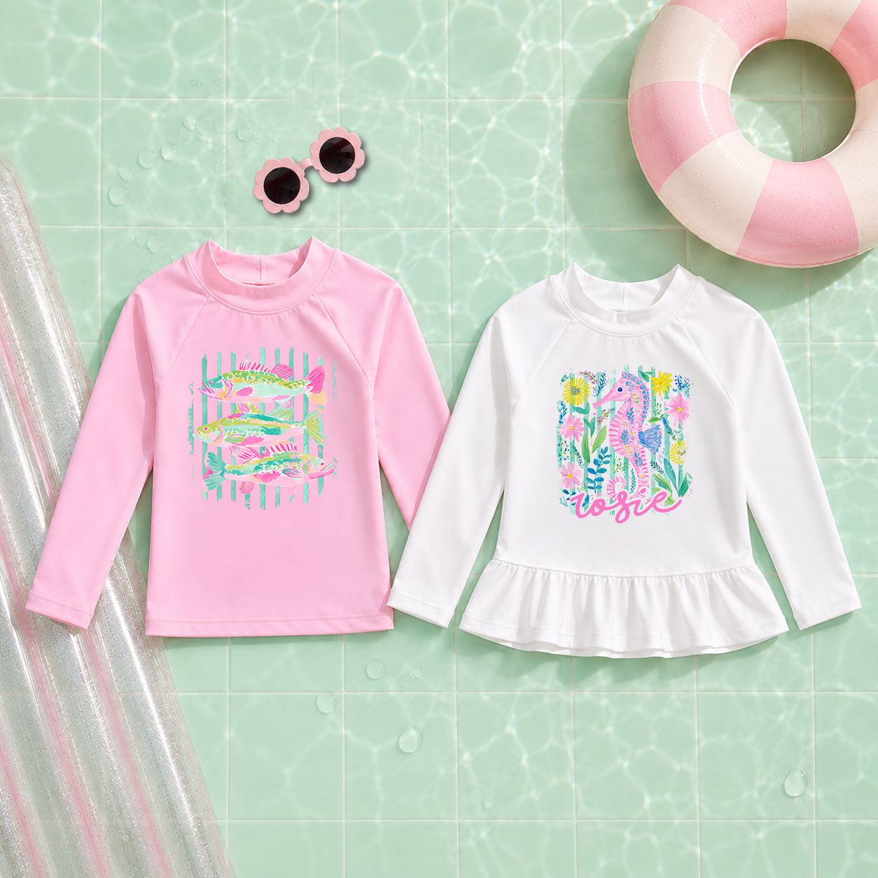 Coastal Aesthetic Rash Guard