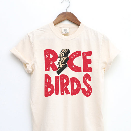 Ivory Ricebirds Leopard Bolt Tee