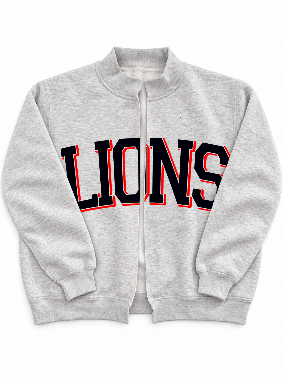 Custom Mock Neck Sweatshirt Cardigan