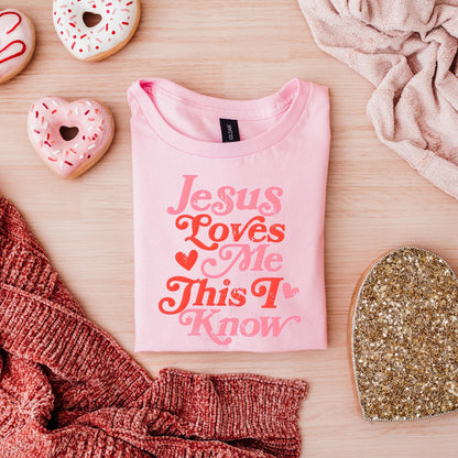 Jesus Loves Me This I Know Women's Graphic Tshirt or Sweater