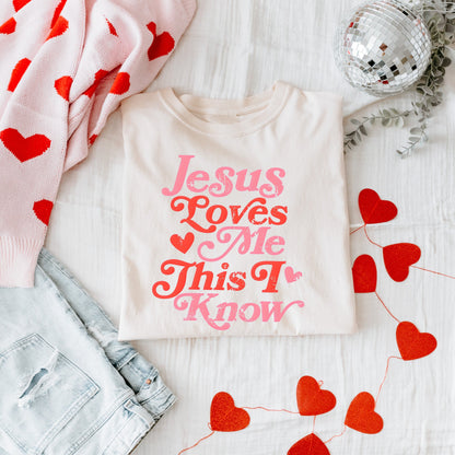 Jesus Loves Me This I Know Women's Graphic Tshirt or Sweater