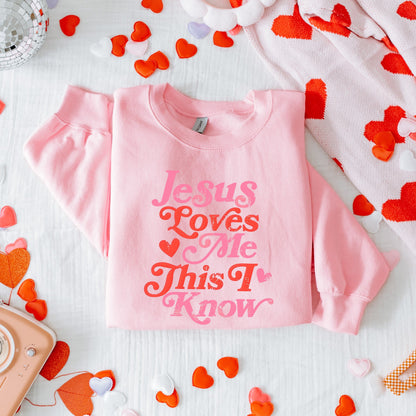 Jesus Loves Me This I Know Women's Graphic Tshirt or Sweater