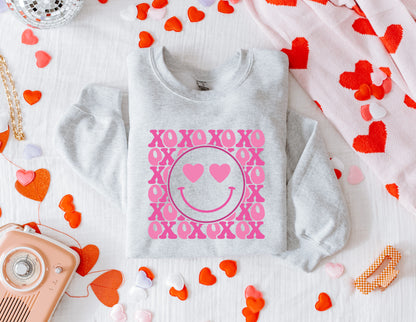 XOXO Smiley Face Graphic Tee or Crewneck