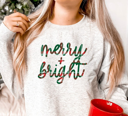 Merry + Bright Buffalo Plaid Sweatshirt