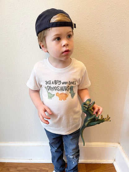 Just a Boy Who Loves Dinosaurs Tee