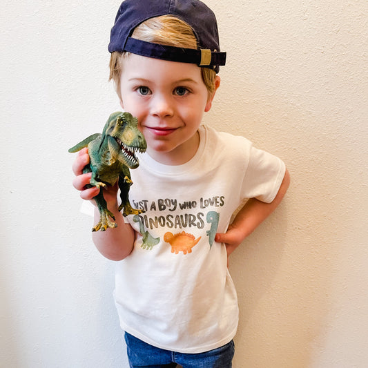 Just a Boy Who Loves Dinosaurs Tee