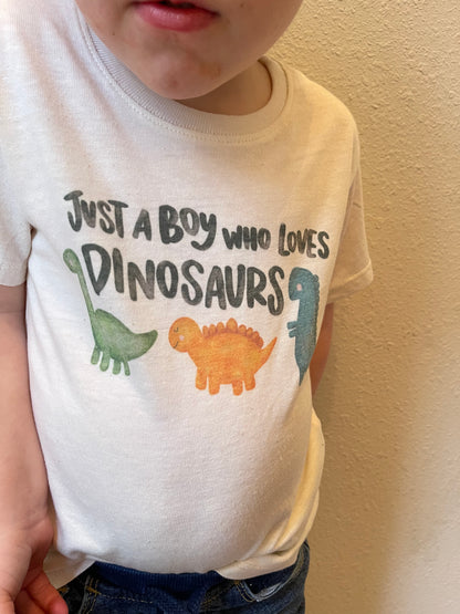 Just a Boy Who Loves Dinosaurs Tee