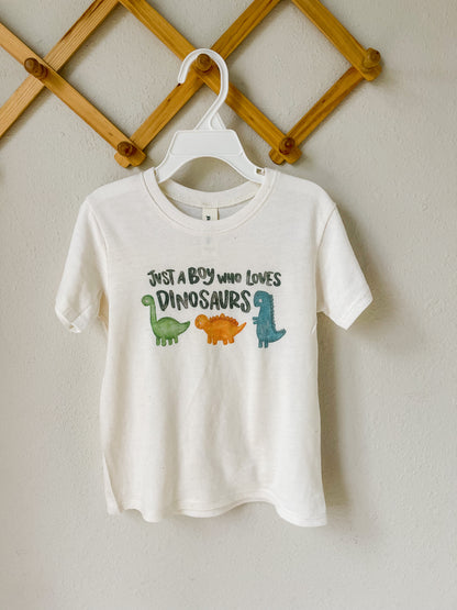 Just a Boy Who Loves Dinosaurs Tee