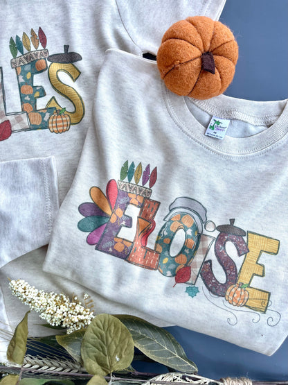 Personalized Thanksgiving Alpha Tee