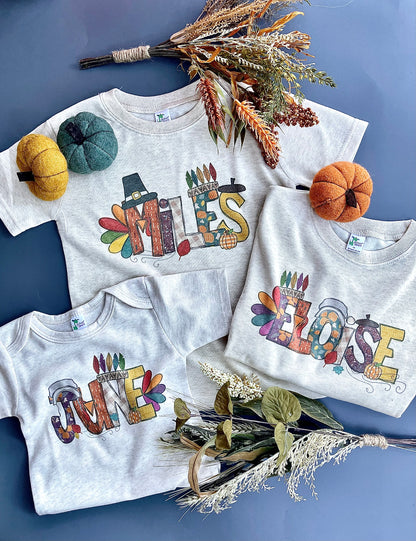 Personalized Thanksgiving Alpha Tee